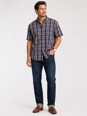 Joseph & Feiss Wrinkle Resistant Plaid Button Down Shirt XL Men’s